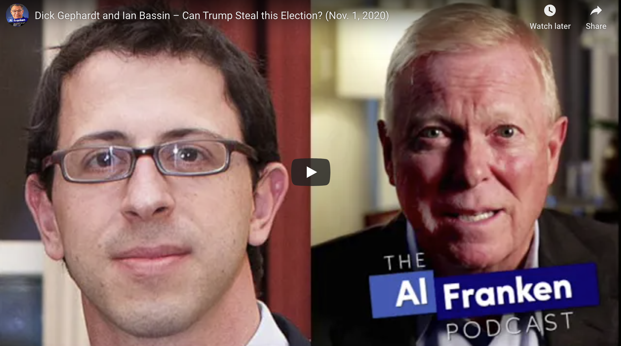 The Al Franken Podcast: Dick Gephardt and Ian Bassin – Can Trump Steal this Election?